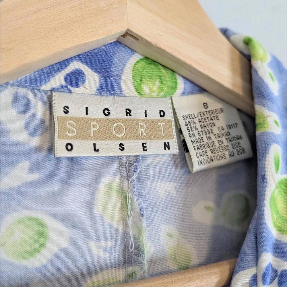 Vintage 90s Sigrid Olsen cropped boxy fruit print top - Picture 6 of 6